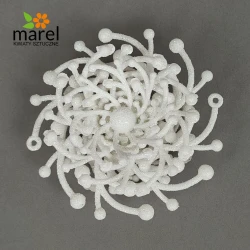 Gniazdko białe brokat